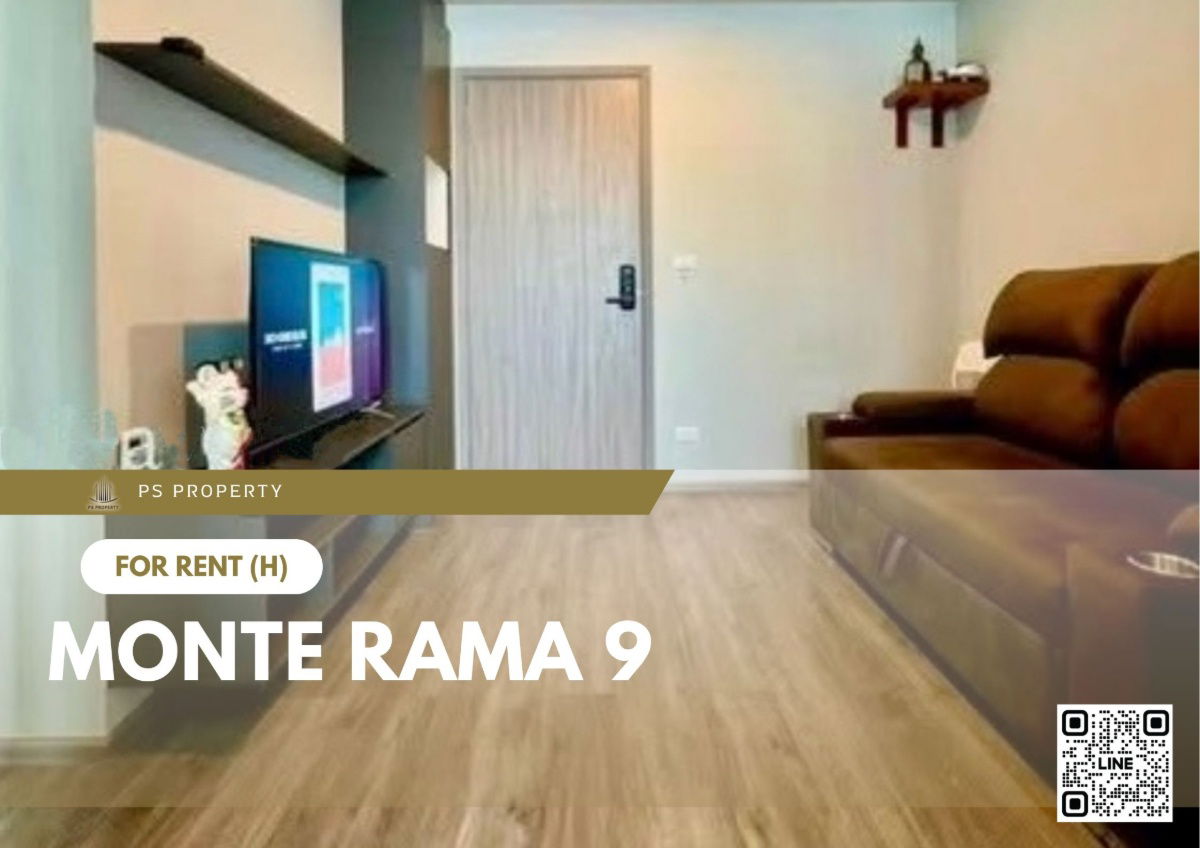 For rent ✨ Monte Rama 9 ✨ Fully furnished and equipped with appliances, near ARL Ramkhamhaeng