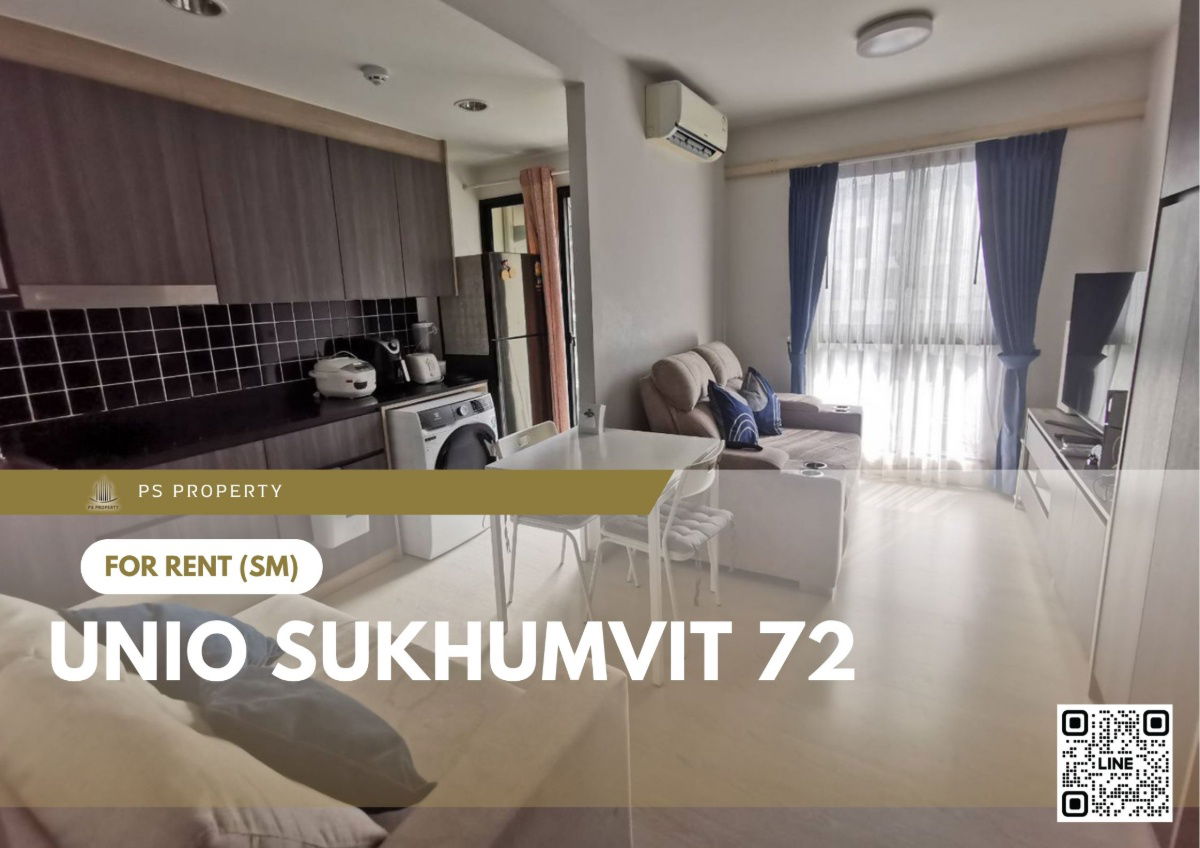 For rent ✨ UNiO Sukhumvit 72 ✨ 2 bedrooms, fully furnished and equipped, near BTS Bearing