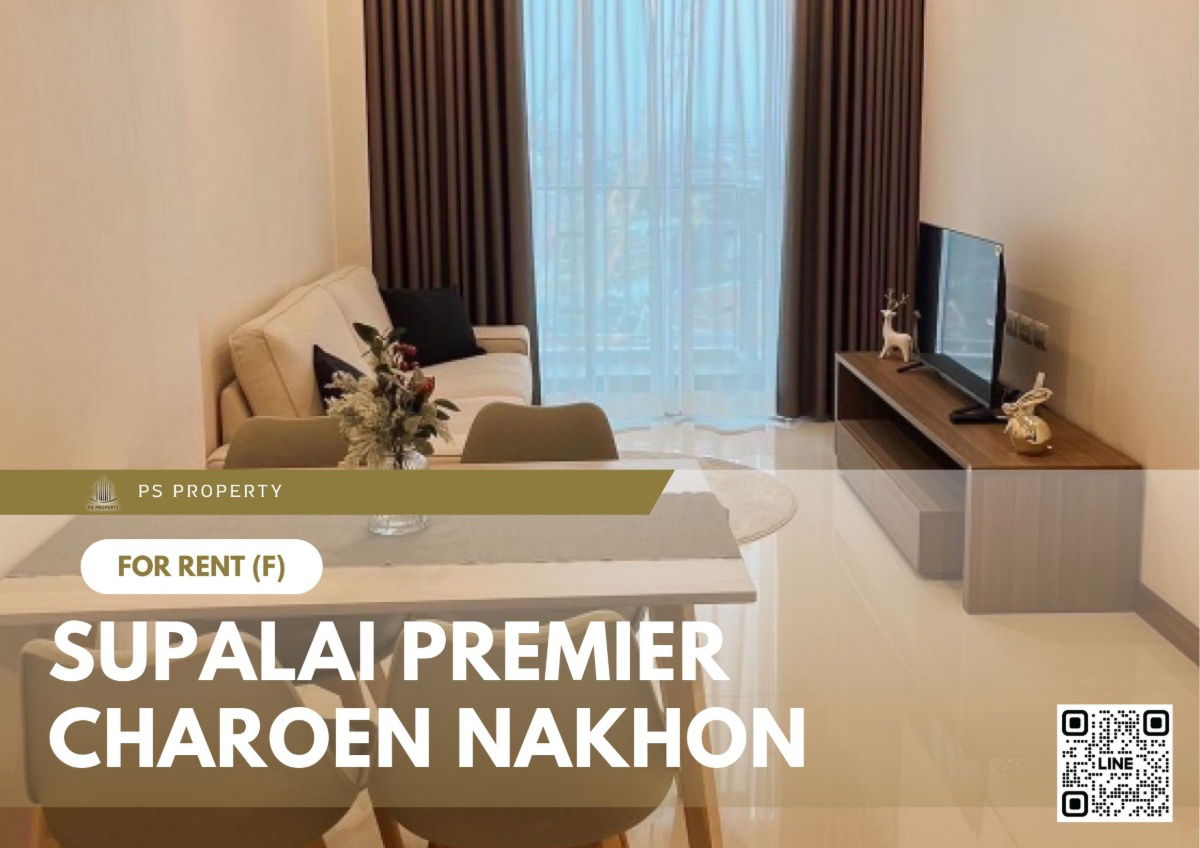 For rent ✨ Supalai Premier Charoen Nakhon ✨ near BTS Krung Thonburi, fully furnished and equipped with appliances