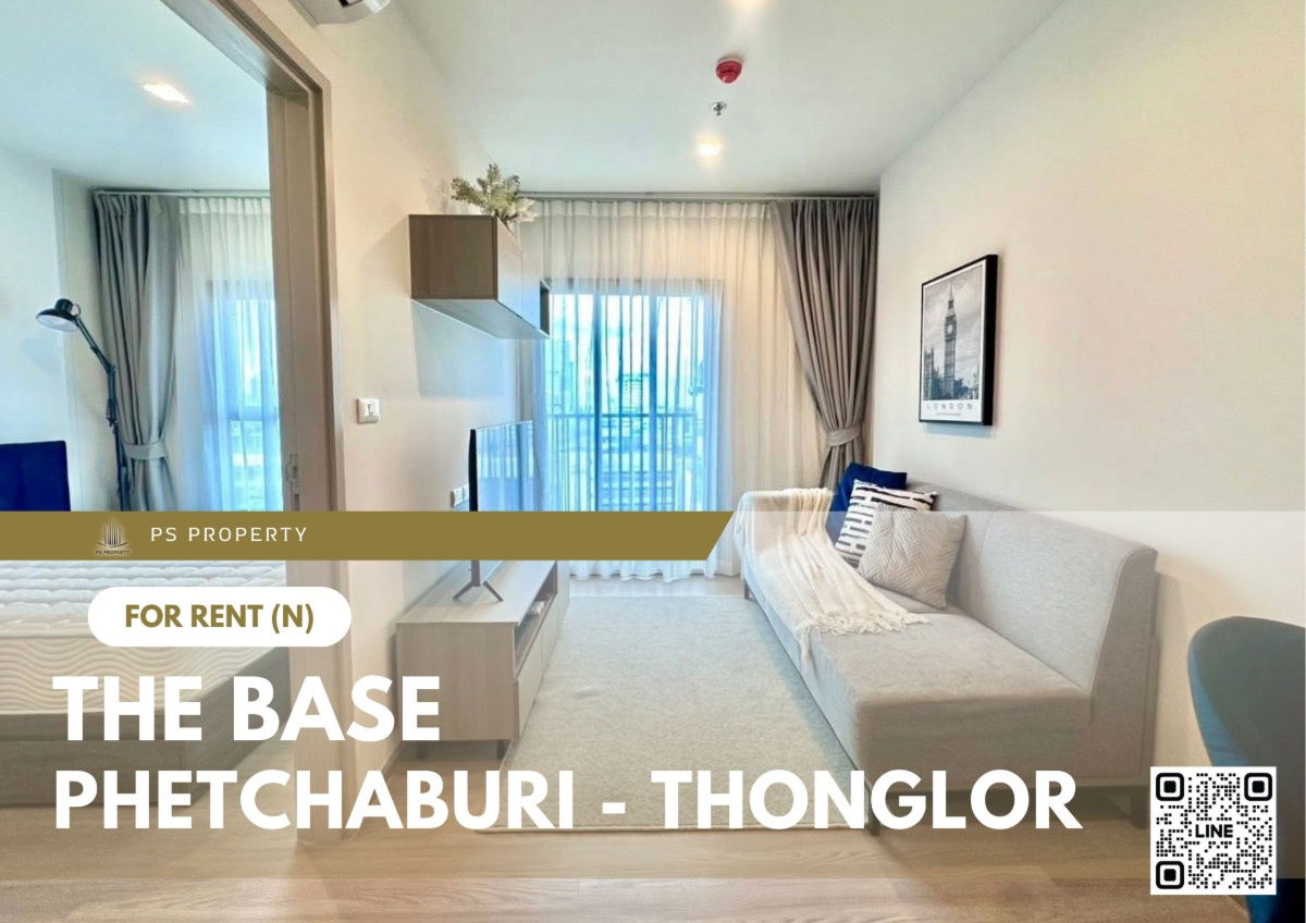 出租📍THE BASE Phetchaburi - Thonglor📍靠近BTS Phrom Phong，家具齐全，配备电器