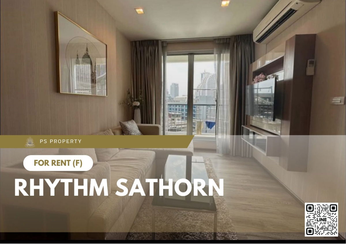 For rent 📍 Rhythm Sathorn 📍 Fully furnished and equipped, near BTS Surasak