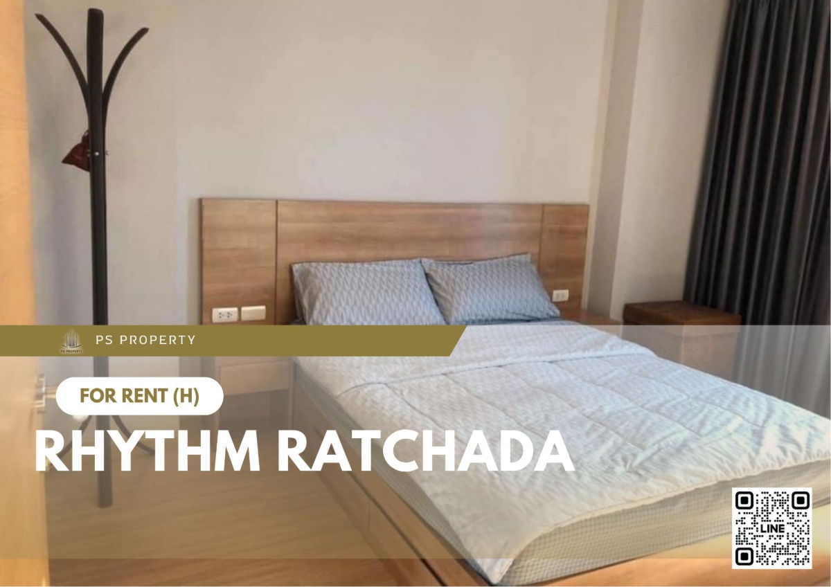 For rent 📍 Rhythm Ratchada 📍 Fully furnished and equipped, near MRT Ratchadaphisek