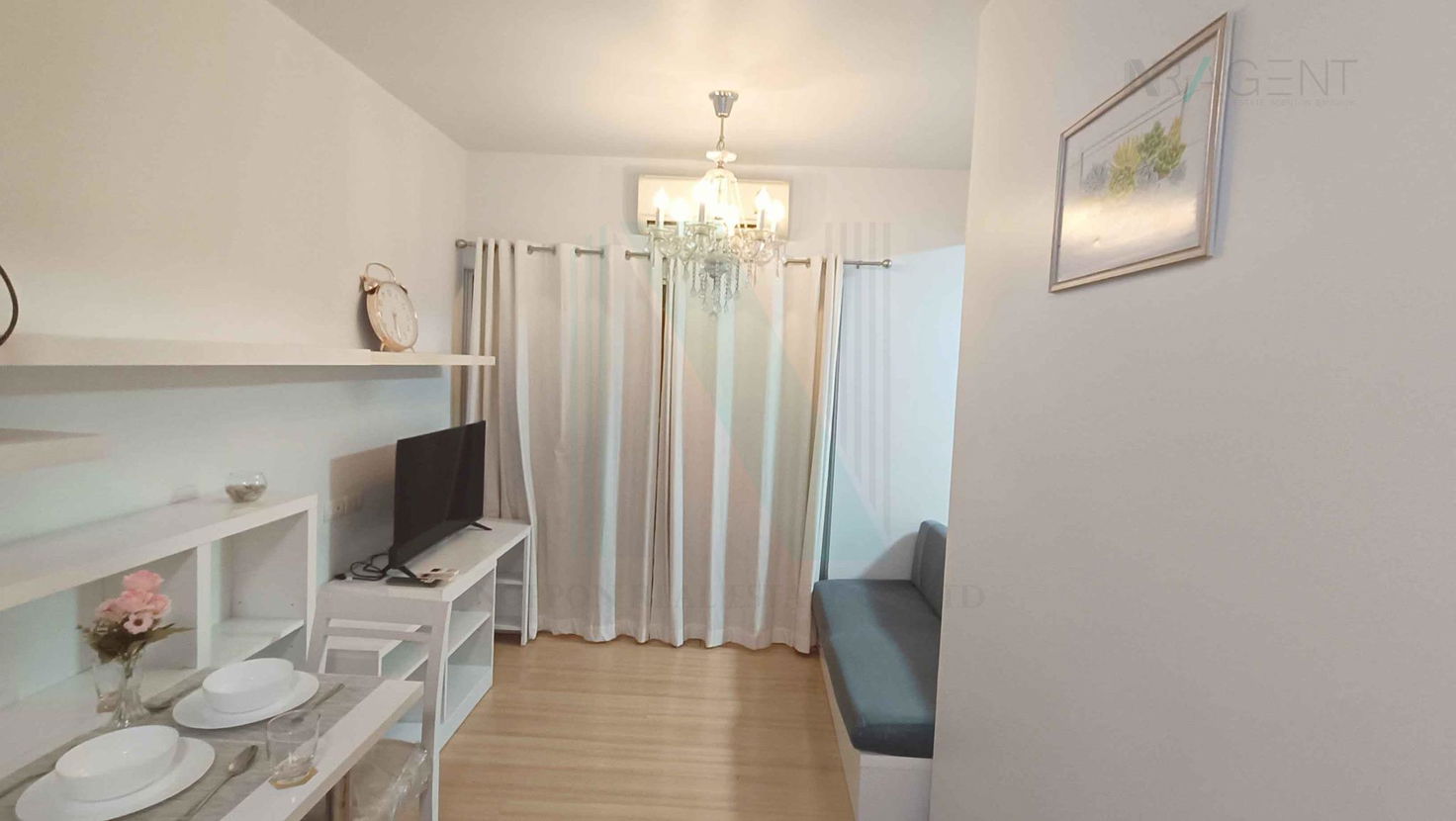 🔺 For Rent Condo A SPACE ASOKE-RATCHADA Building E, Floor 12,1 bed room, Room size 35 sqm