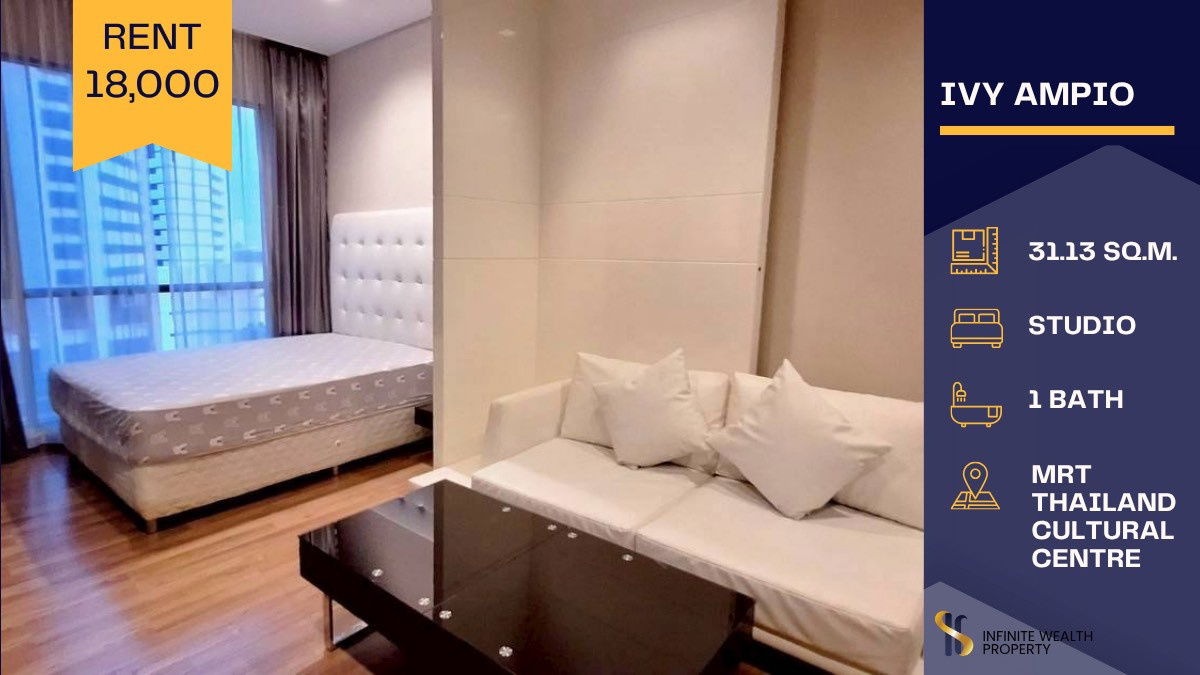 ✨ Ivy Ampio Condo For Rent ✨ Luxurious room, fully furnished, ready to move in! 🏙️ 💰 Special price only 18,000 THB/month!