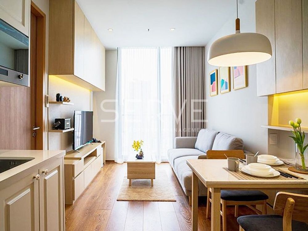1 Bed with Bathtub High Fl. 20+ Garden View Unit at Newly Condo Close to BTS Phrom Phong 500 m.-Noble BE33