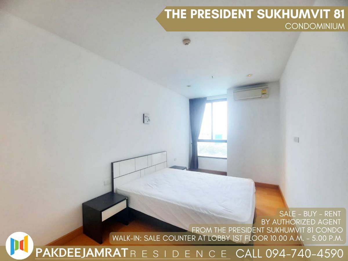 Rent The President Sukhumvit 81 1 bedroom 1 bathroom size 38 sq.m. 15,500 baht / month