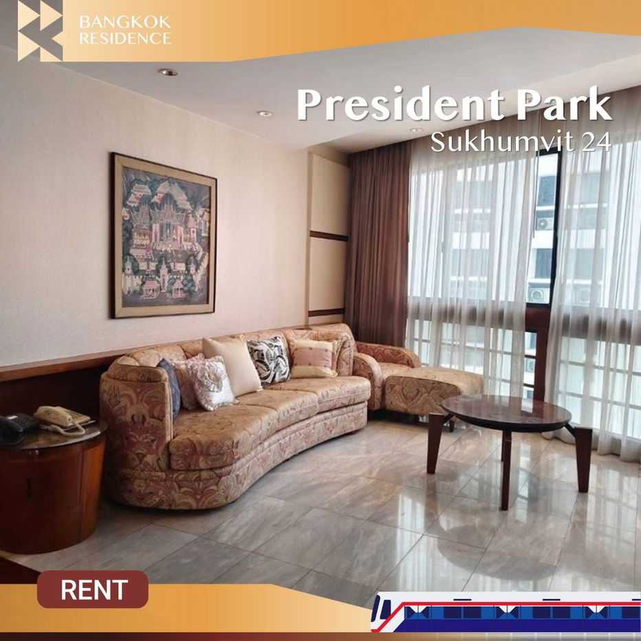 Rare Find! 💎 Spacious unit at President Park Sukhumvit 24, Pet-friendly 🐱 Near BTS Phrom Phong