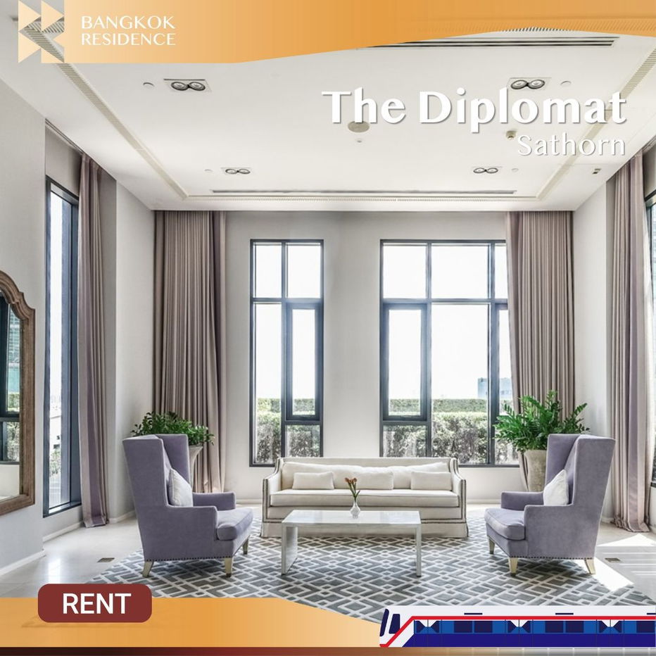 The Diplomat Sathorn 🌃 Beautiful Fully-Furnished Unit, Move-In Ready 💝 Near BTS Surasak