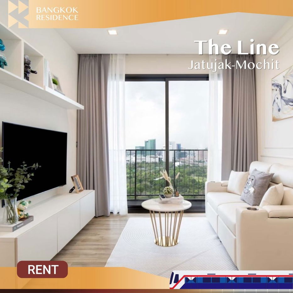 Rare! The Line Jatujak–Mochit 🌃 Large, beautifully decorated high-floor unit, fully furnished 🛏️ Near BTS Mo Chit