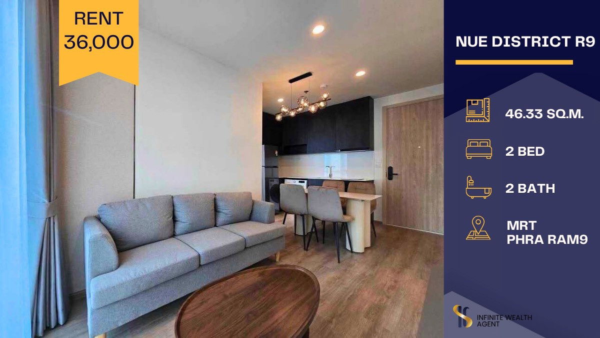 ✨ Nue District R9 – Brand New Room! ✨Fully furnished with premium decor, ready to move in 🧳💙💰 Rent 36,000 THB/month