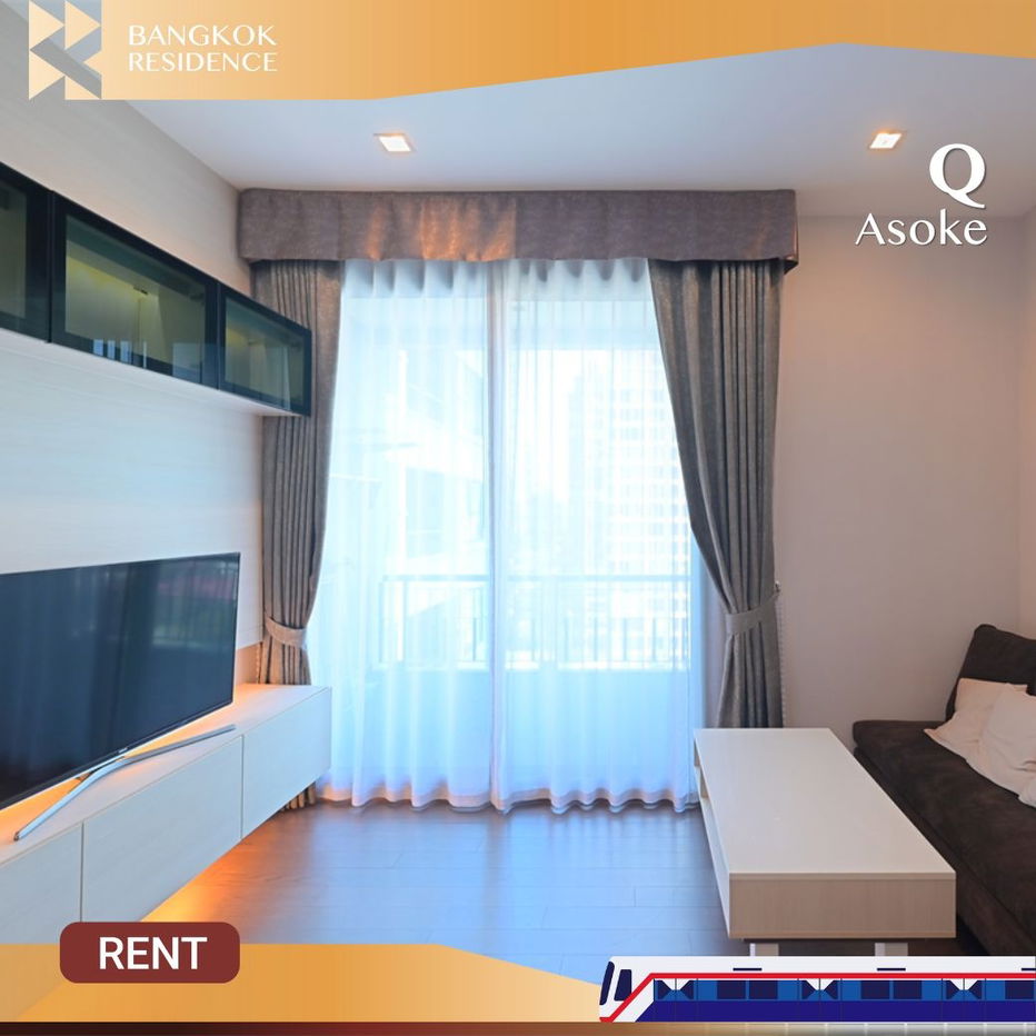 Q Asoke 💚 Beautiful room, The Cheapest Price in the Project 💸 MRT Phetchaburi