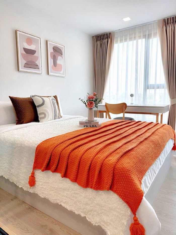 Condo for rent Kave Seed Kaset, beautiful new room, never rented, fully furnished, super special price.