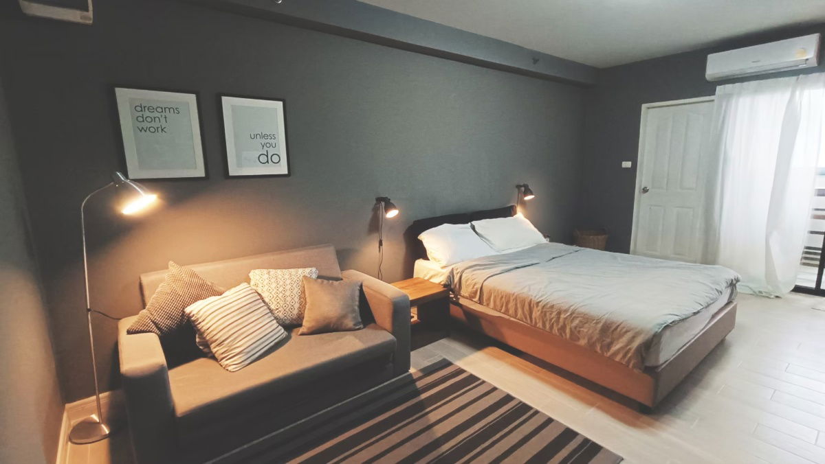 🏢 City Home Sukhumvit Condominium . Next to BTS Udom Suk . ✅ Fully furnished & ready to move in