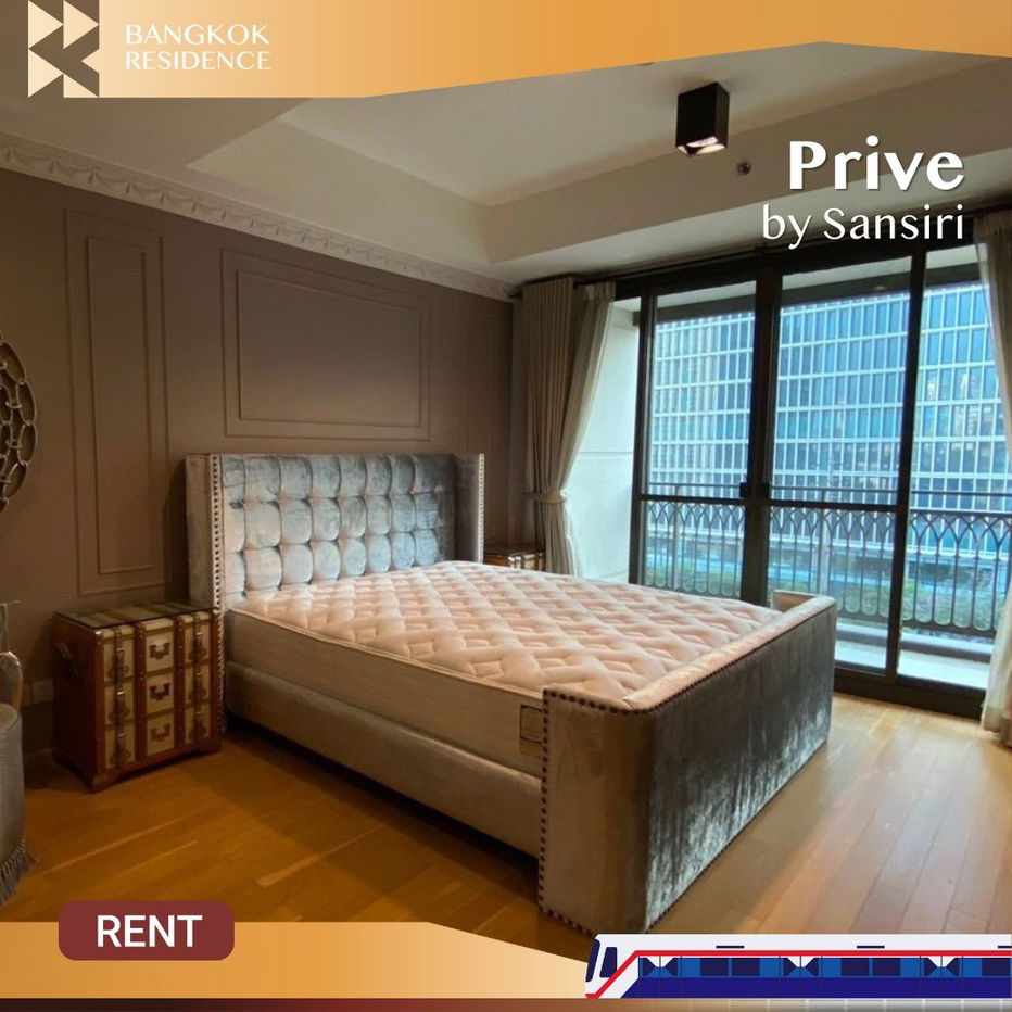 Prive by Sansiri ⭐ Spacious combined unit, beautifully decorated and fully equipped, in the heart of Witthayu 💎 Near BTS Phloen Chit