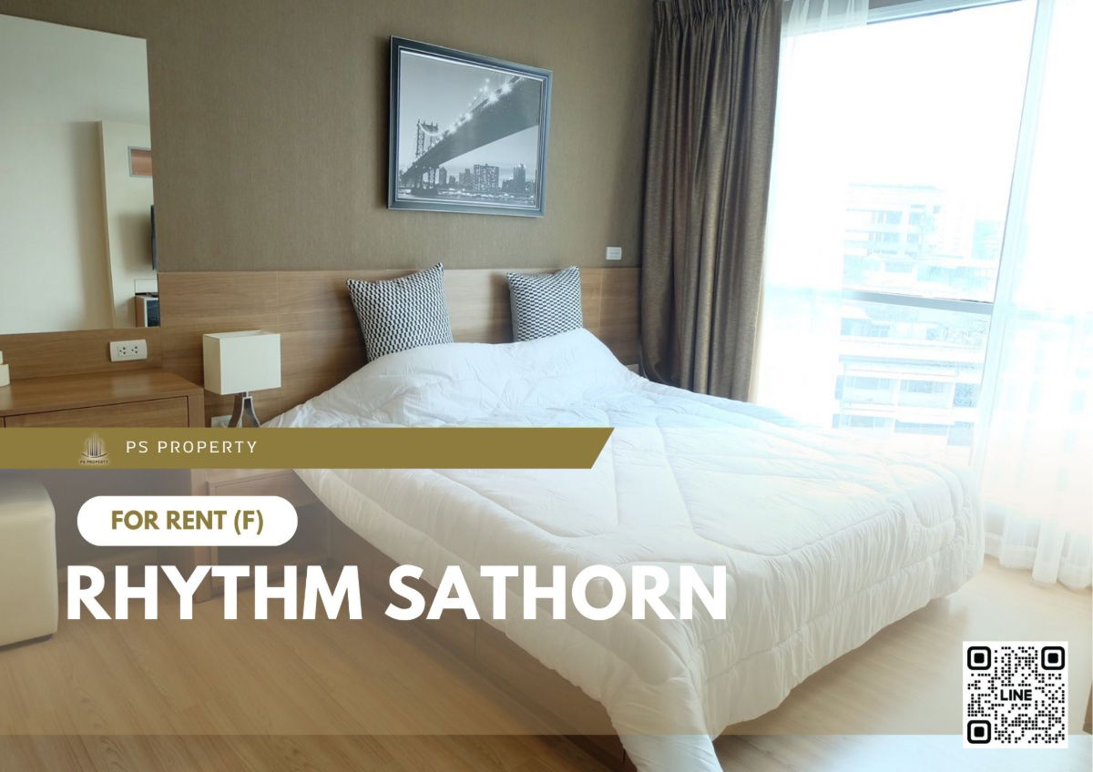 For rent 📍 Rhythm Sathorn 📍 2 rooms, 2 bathrooms, fully furnished and equipped, near BTS Surasak