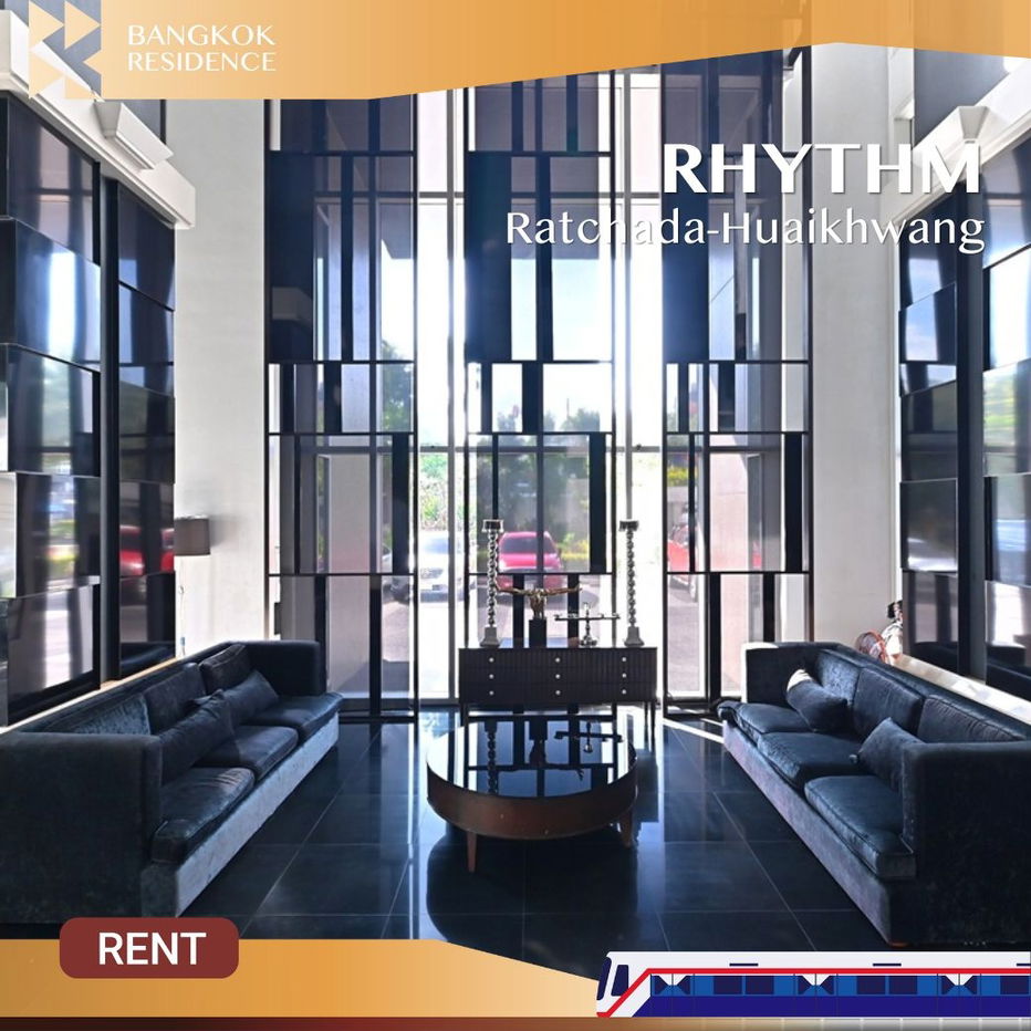 RHYTHM Ratchada-Huaikhwang ⭐ Beautiful high-floor room at  great price 🔥 Near MRT Huai Khwang