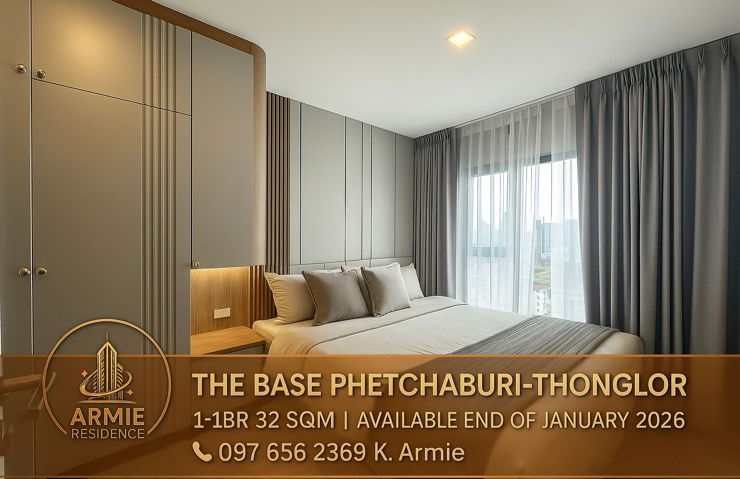 🔥 Available End of January 2026 🔥 For Rent: The Base Petchaburi–Thonglor 🚇 Near MRT Phetchaburi