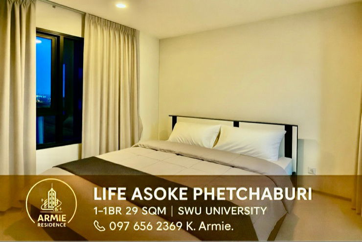 🔥Available 5 Dec 2025 🔥Life Asoke 1-1BR 29 sqm. Complete electrical appliances 097-656-2369