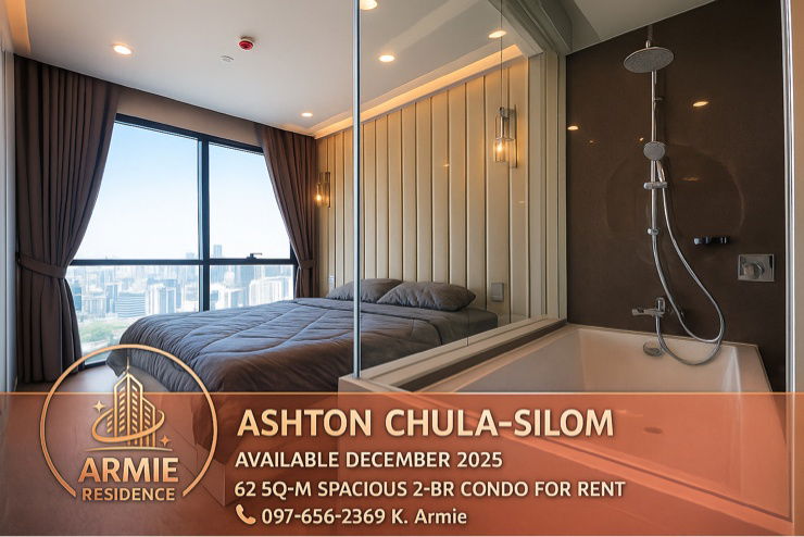 Book now for Ashton CHULA 2BR 2BR near Chula, complete appliances, ready to move in, contact 082-459-4297