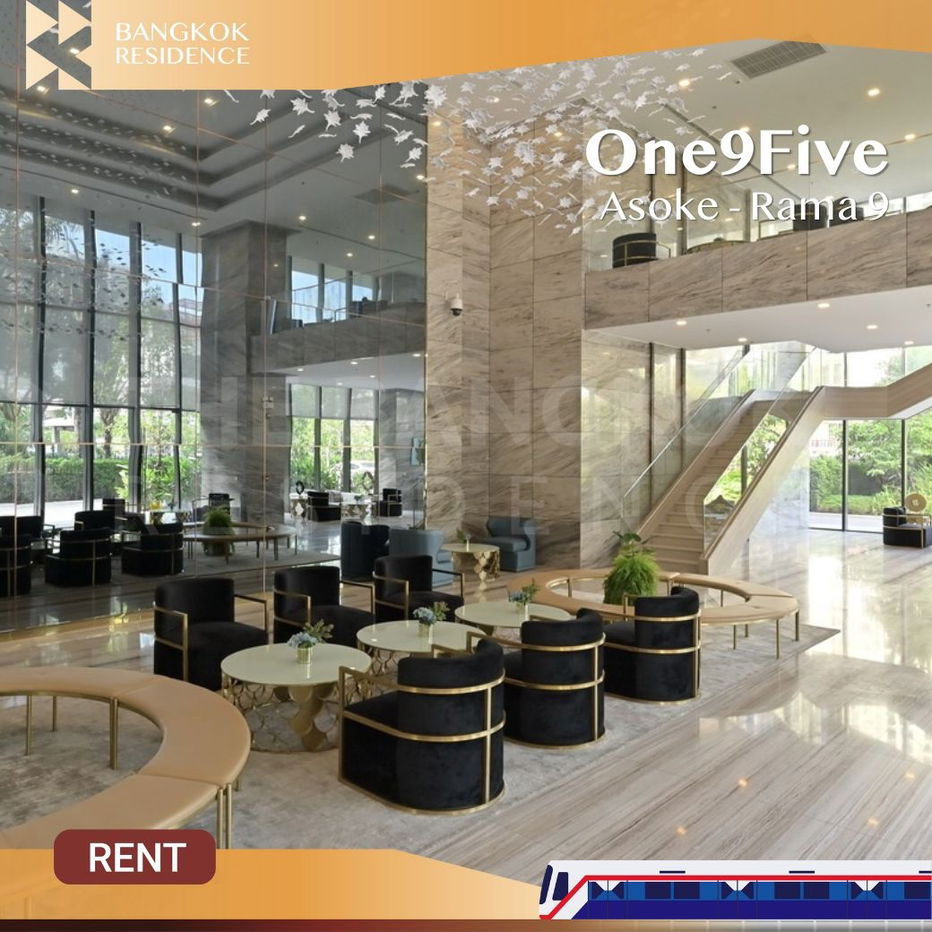 One9Five Asoke-Rama9 🛌🏻 Beautiful, fully furnished rooms 💖 Prime city location, Near MRT Rama9