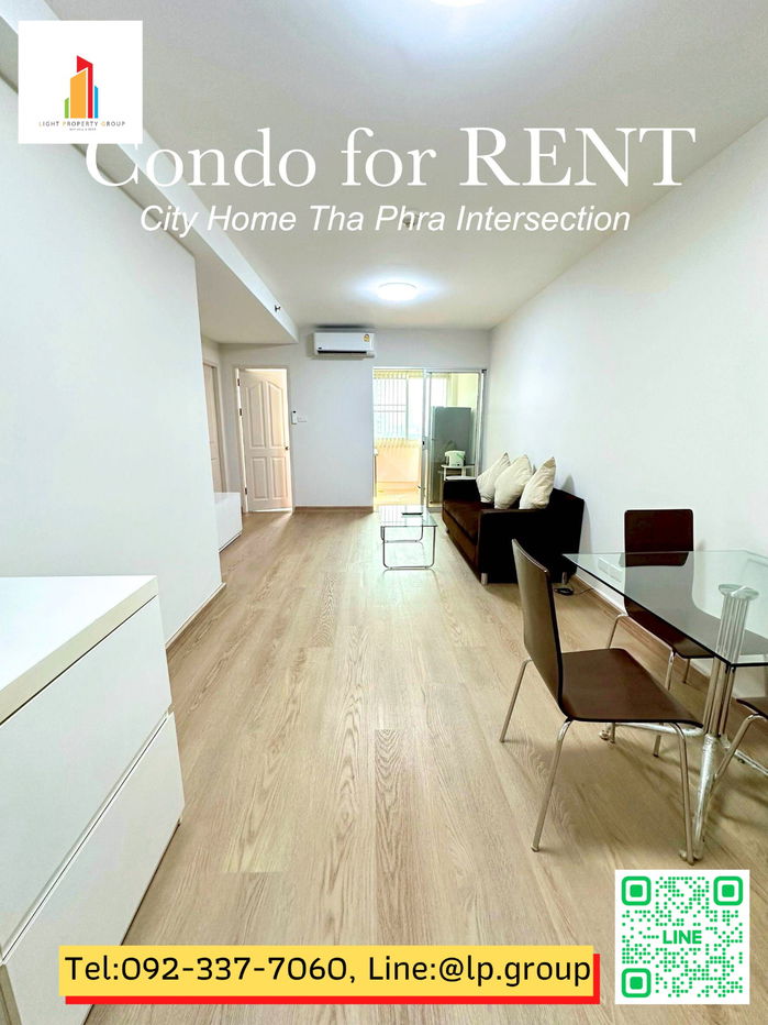 Large Renovated Room for Rent — Spacious Area   “City Home Tha Phra Intersection”     Close to MRT Tha Phra, Safe, Convenient Travel, Fully Furnished