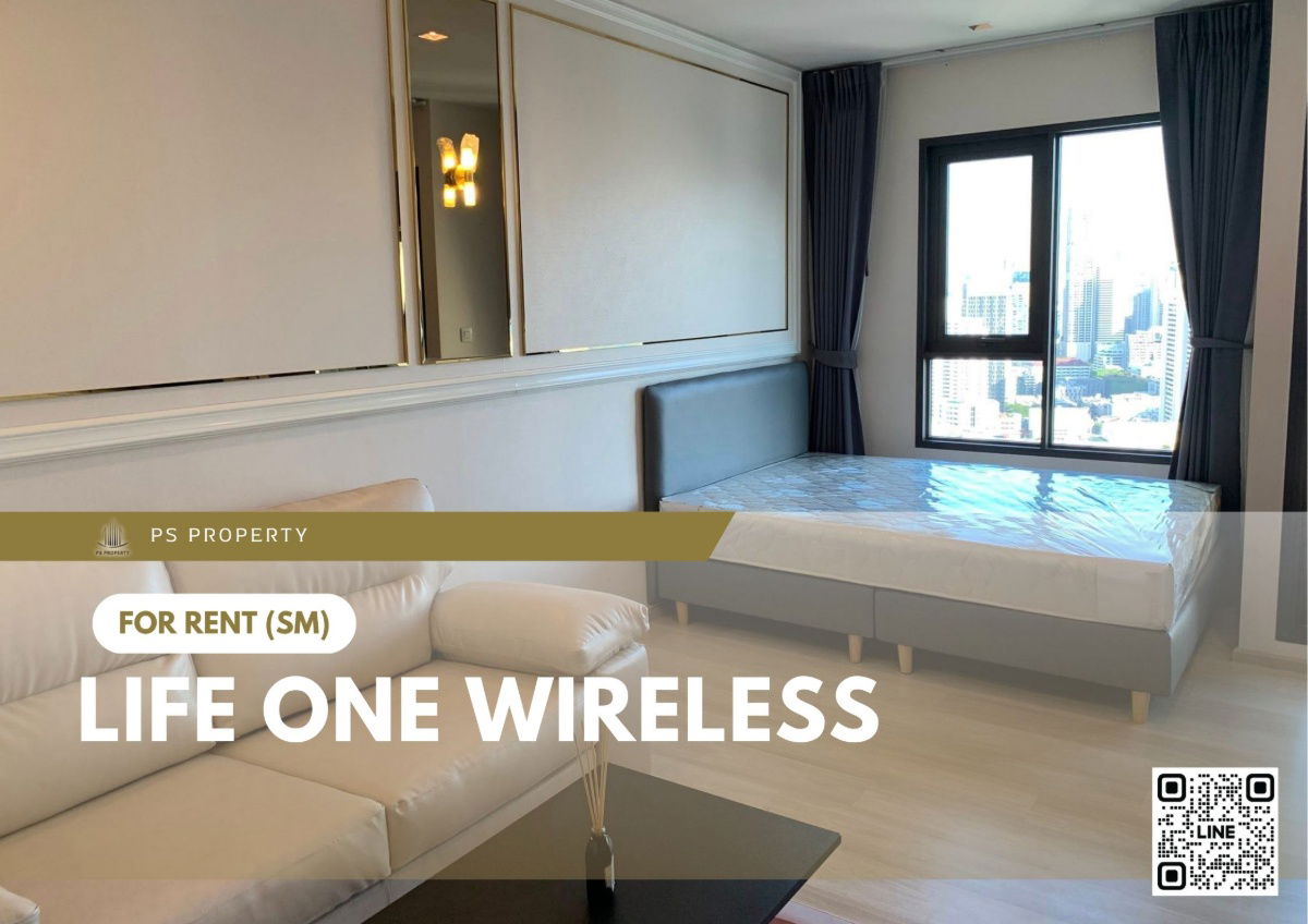 For rent 🔥 Life One Wireless 🔥 Beautiful room, fully furnished, appliances included, near BTS Ploenchit