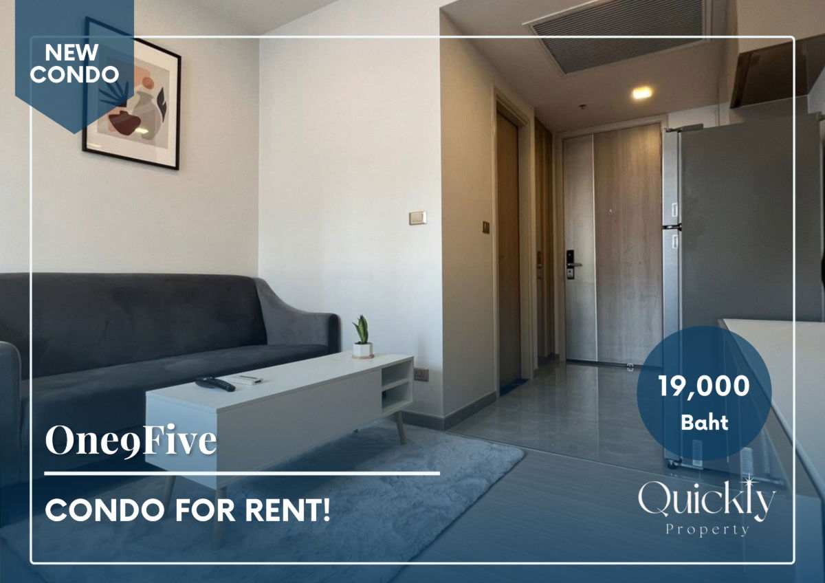 One9Five | Price 19,000 baht | Beautiful room, good view, fully furnished, ready to move in