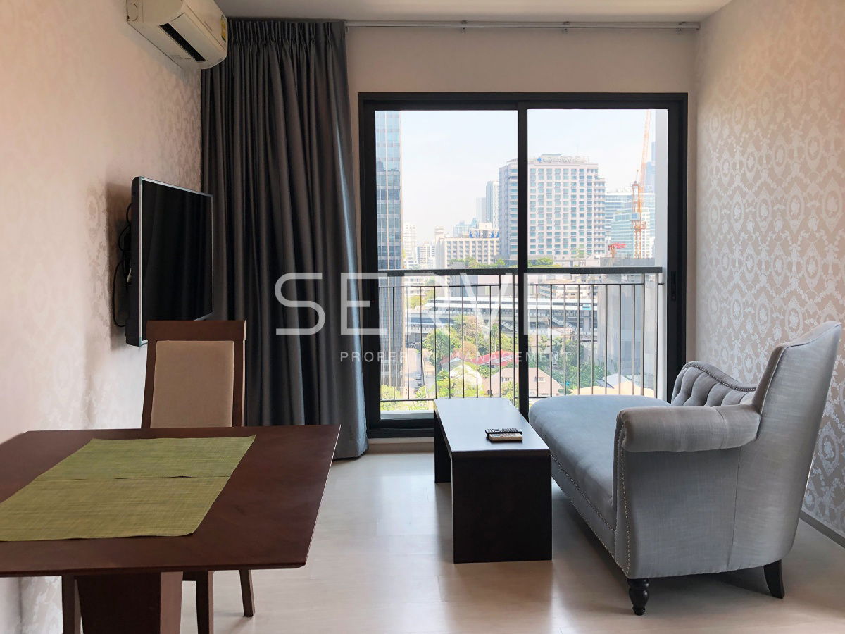 1 Bed with Bathtub High Fl. 10+ Good View Good Location Shuttle bus to BTS Thong Lo 350 m. at Rhythm Sukhumvit 36-38 Condo / For Rent