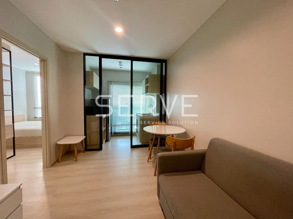 1 Bed Large Room Unbloock View Nice Room Fully furnished Good Location 20 Steps From MRT Si La Salle Station  @ Nue Noble Srinakarin Lasalle