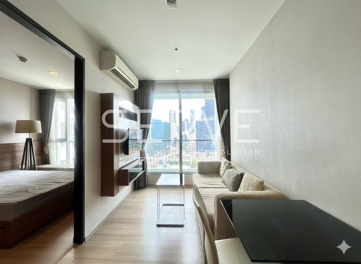 🔥20K🔥 - 1 Bed 35.28 sq.m. High Fl. 15+ Good Location BTS Saphan Taksin station 340 m. at Rhythm Sathorn Condo  / For Rent
