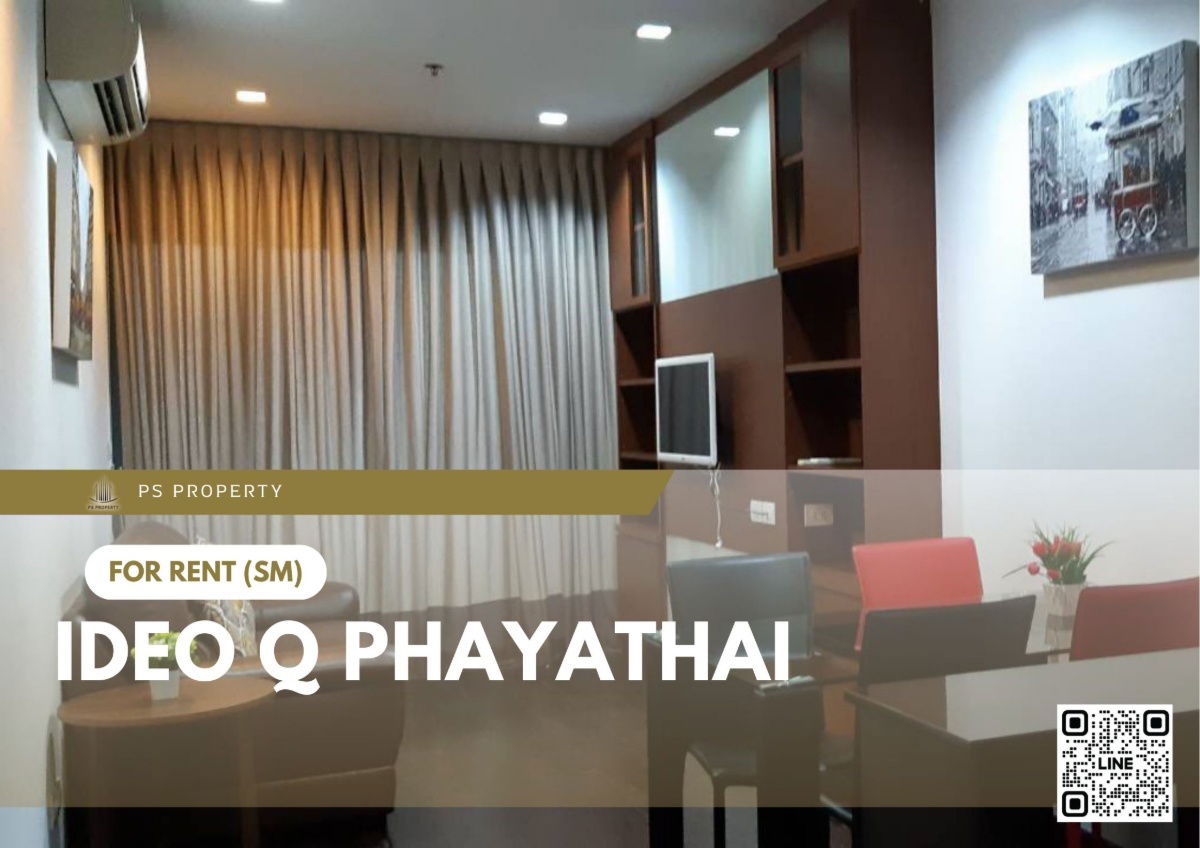 For rent 📍 IDEO Q Phayathai 📍 2 bedrooms, 2 bathrooms, fully furnished and equipped, near BTS Phayathai