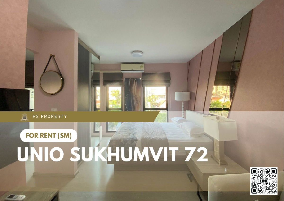For rent 📍 Unio Sukhumvit 72 📍 Fully furnished and equipped, near BTS Bearing