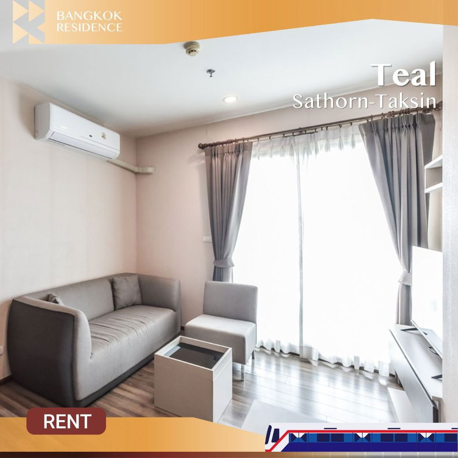 Teal Sathorn-Taksin 💖 Beautiful unit, fully furnished 🛌🏻 Near BTS Wongwian Yai