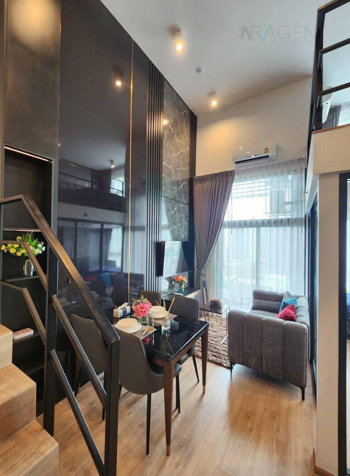 For Rent Condo IDEO RAMA 9 - ASOKE Building 1, Floor 30,Duplex 2 bed room, Room size 52.00 sqm