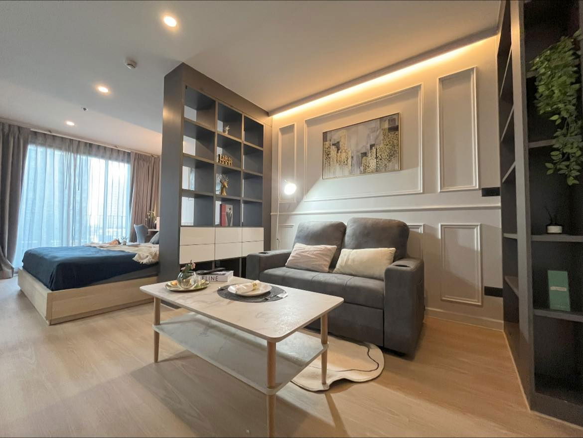 📍 For rent! Ideo O2 | Large 42 sq.m. studio unit, newly renovated, 350 m. from BTS Bangna.
