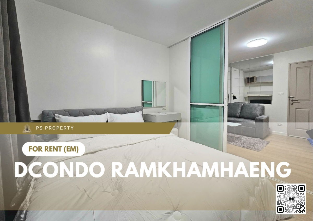 For rent 🔥 dcondo Ramkhamhaeng 🔥 Fully furnished and equipped, near Airport Link Ramkhamhaeng