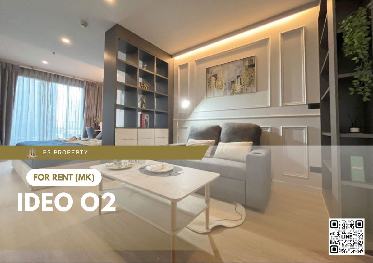 For rent 🔥 IDEO O2 🔥 Fully furnished and equipped, near BTS Bangna