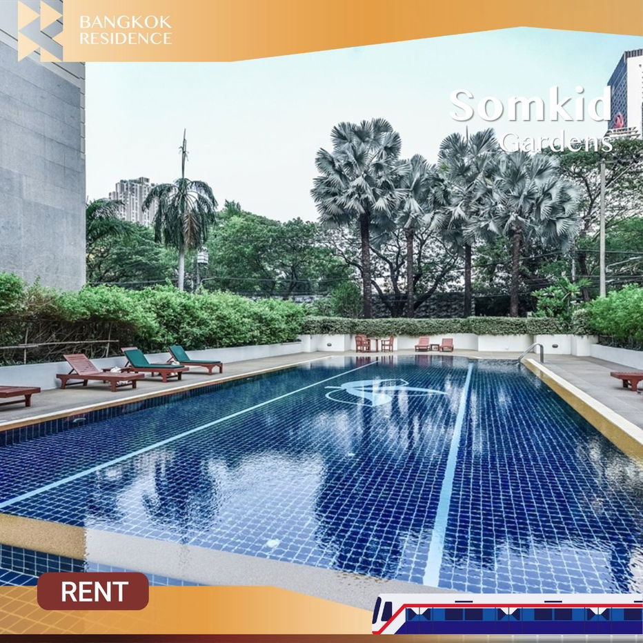 Somkid Gardens 💎 Spacious Unit with Luxury  Living  ✨ Near Central Chitlom&Embassy and Sky train