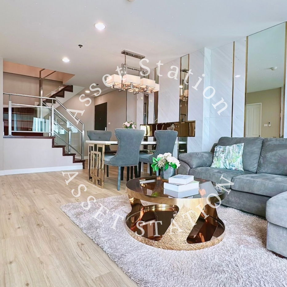💎Belle Grand Rama 9: Large 3-bedroom unit, fully furnished and beautifully decorated | MRT Rama 9