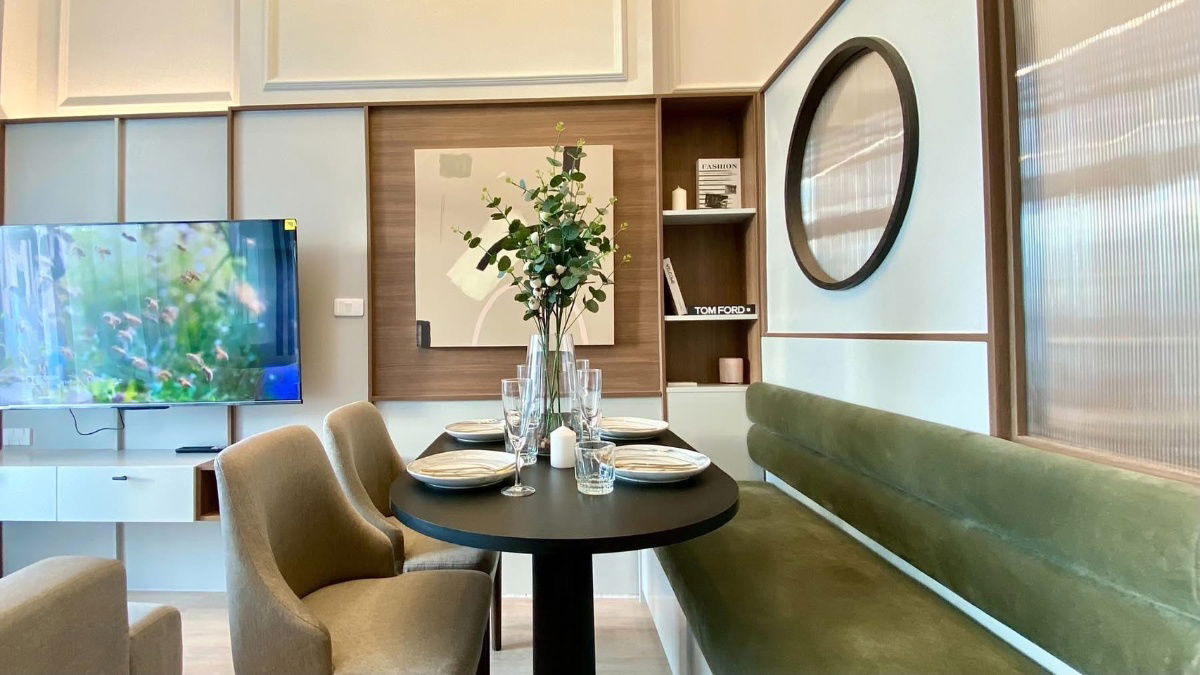 Ideo Rama 9 - Asoke，复式房，装饰精美。