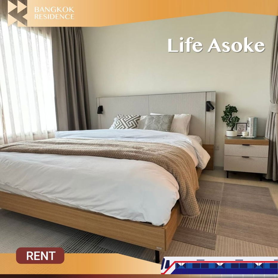 Life Asoke 💚 Beautiful fully furnished unit 🛋️ Near MRT Rama9