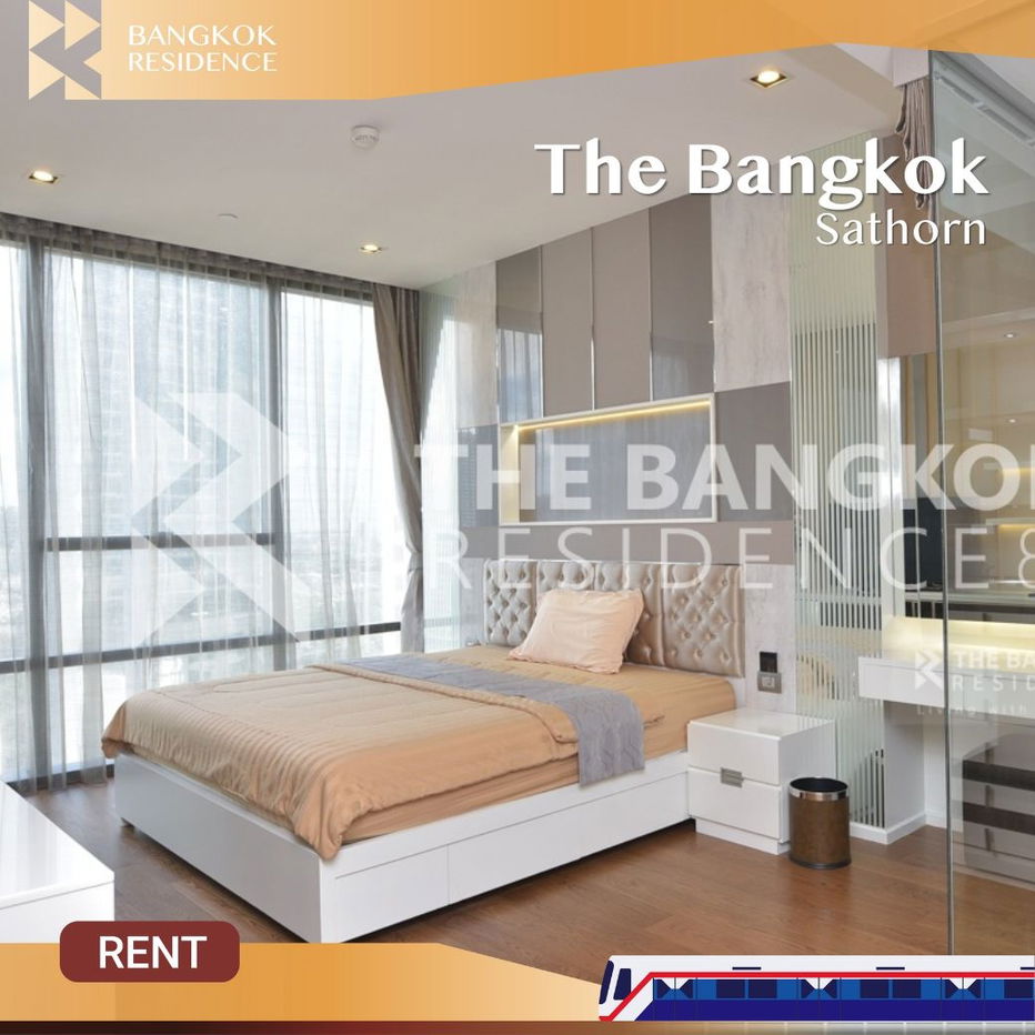 Available now! The Bangkok Sathorn 💖 Beautiful high-floor unit 🌃 Near BTS Surasak