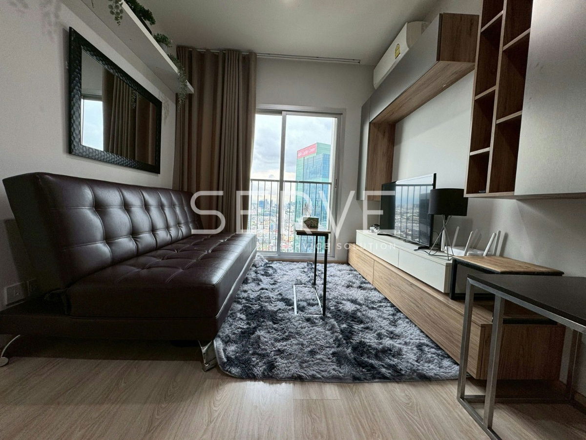 2 Beds Nice Room Super High Fl. 30+ City View Good Location Close To  MRT Thailand Cultural Centre Station @ Noble Revolve Ratchada 2