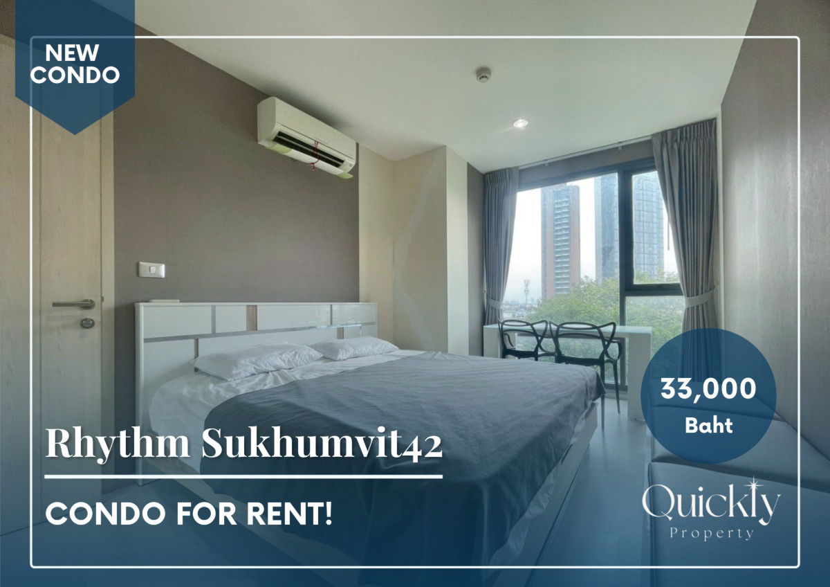 Rhythm Sukhumvit 42 | Price 33,000 THB | Beautiful room, great view, fully furnished, ready to move in.