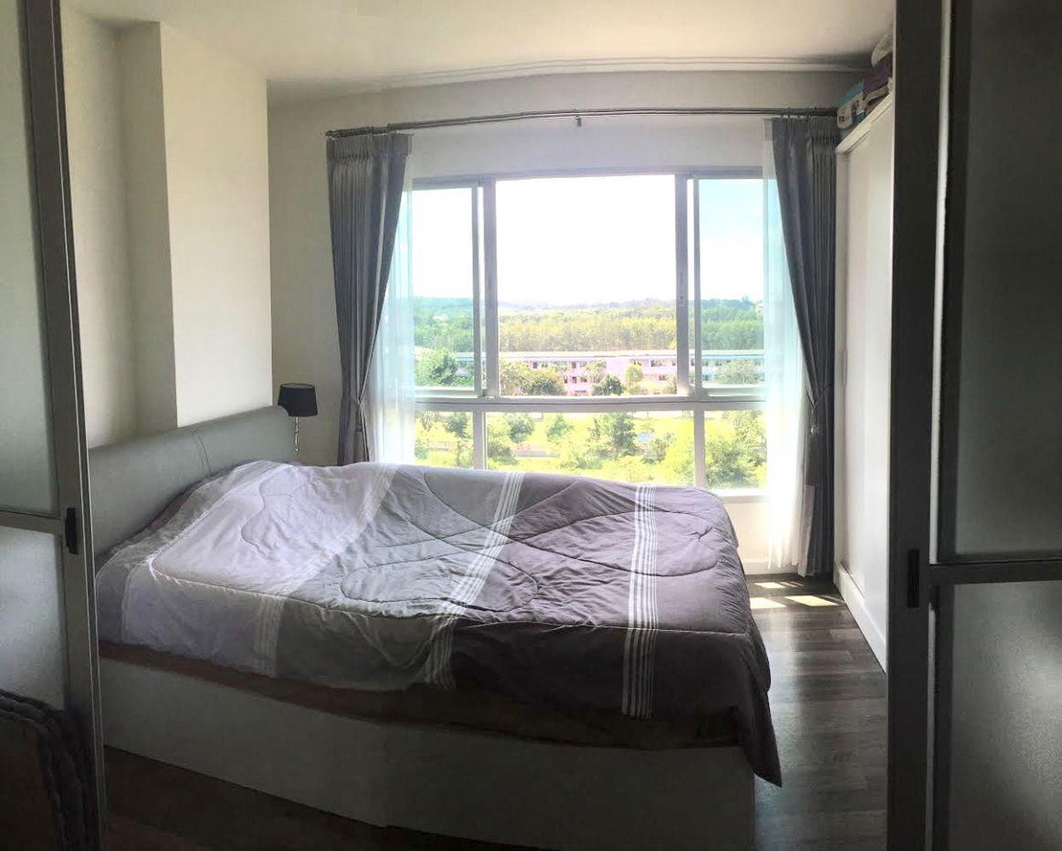 Condo for rent, D Condo Kanjanavanich, Building A, 7th floor, garden view, ready to move in, fully furnished with appliances. Rent 7,200 baht.