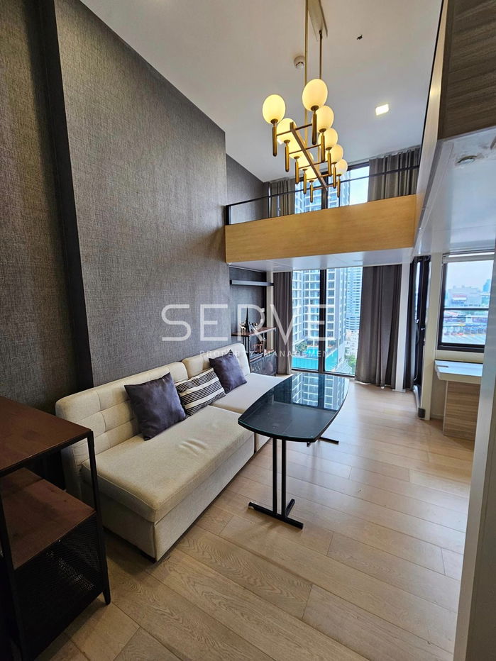 Loft Duplex 1 Bed Nice Room Fully furnished Good Location Close to MRT Phra Ram 9  450 m @  Chewathai Residence Asoke