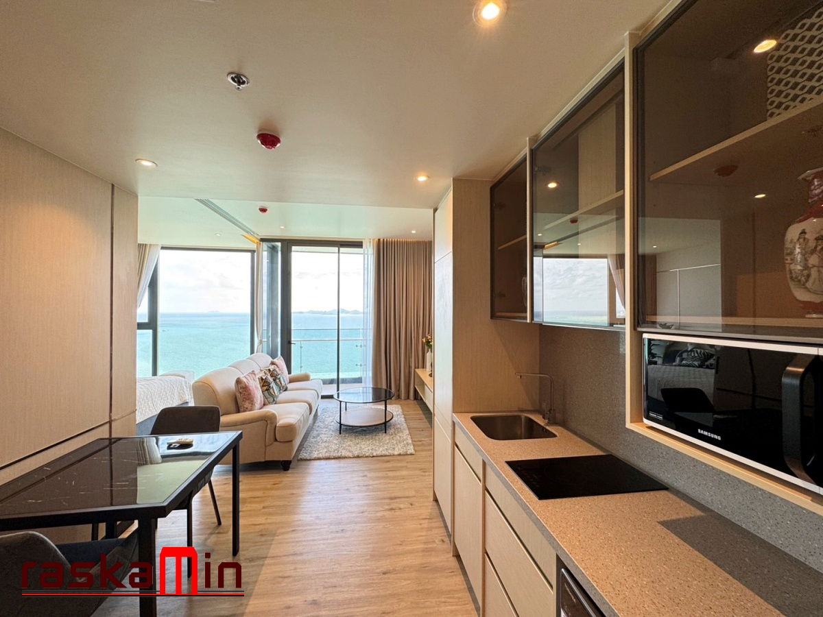 KT0051📲LineID @556ryccg🏖️1 Bedroom 46sqm Floor 41🏄‍♂️Sea view Fully furnished AROM Wongamat Beach🦀North Pattaya
