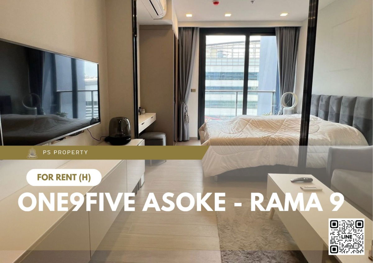 For Rent ✨ One9Five Asoke - Rama 9 ✨ Fully furnished with appliances. Near MRT Rama 9.
