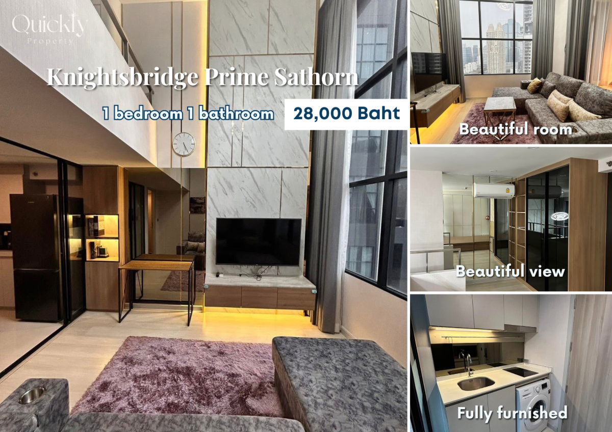 Knightsbridge Prime Sathorn | Price 28,000 THB | Beautiful room, great location, fully furnished, ready to move in December 29, 2025