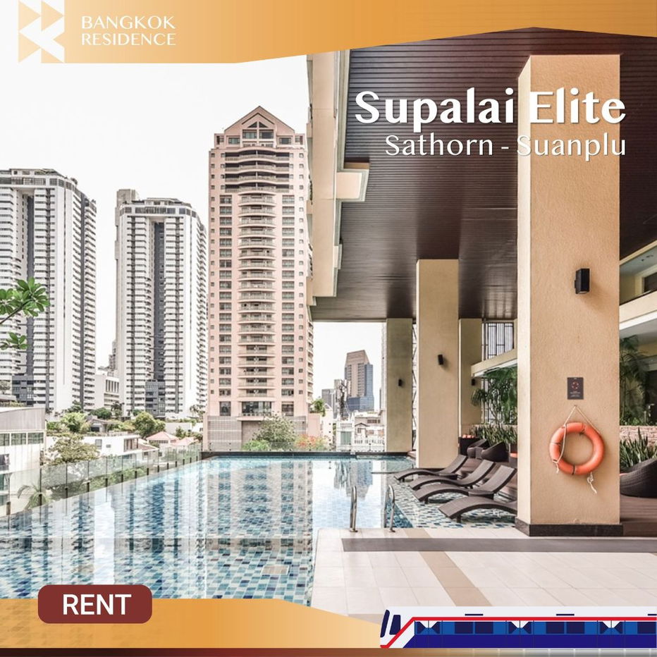 Supalai Elite Sathorn – Suanplu 🛋️ Fully Furnished & Stylish 💖 Near MRT Lumphini